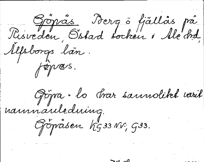 Bild på arkivkortet för arkivposten Gjöpås