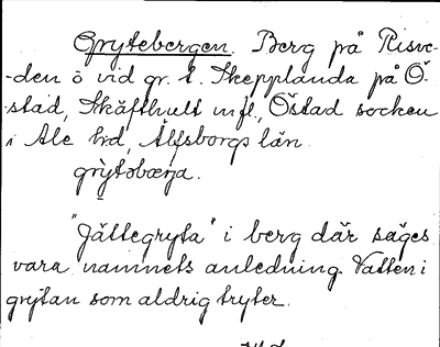 Bild på arkivkortet för arkivposten Grytebergen