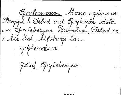 Bild på arkivkortet för arkivposten Grytemossen