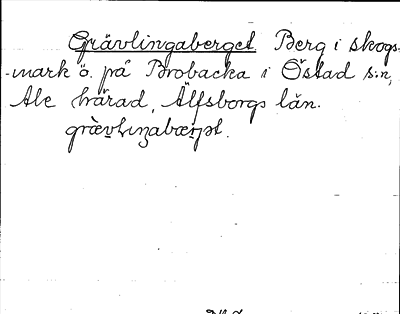 Bild på arkivkortet för arkivposten Grävlingaberget
