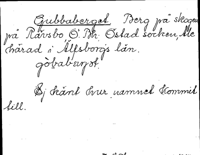 Bild på arkivkortet för arkivposten Gubbaberget