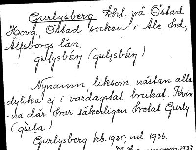 Bild på arkivkortet för arkivposten Gurlysberg
