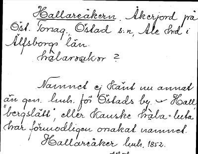 Bild på arkivkortet för arkivposten Hallareåkern