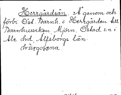 Bild på arkivkortet för arkivposten Herrgårdsån