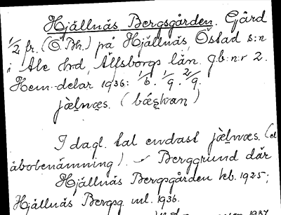 Bild på arkivkortet för arkivposten Hjällnäs Bergsgården