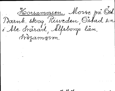 Bild på arkivkortet för arkivposten Horsamossen
