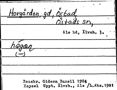 Bild på arkivkortet för arkivposten Hovgården