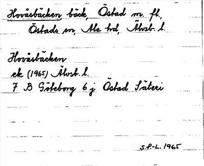 Bild på arkivkortet för arkivposten Hovåsbäcken
