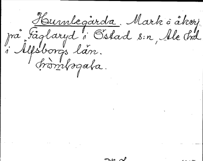 Bild på arkivkortet för arkivposten Humlegårda