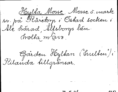 Bild på arkivkortet för arkivposten Hylta Mosse