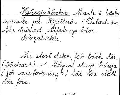 Bild på arkivkortet för arkivposten Hässjabäcka
