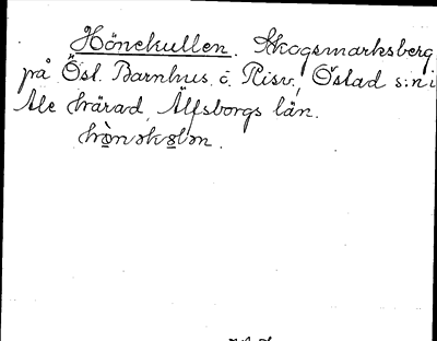 Bild på arkivkortet för arkivposten Hönekullen