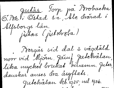 Bild på arkivkortet för arkivposten Jutås