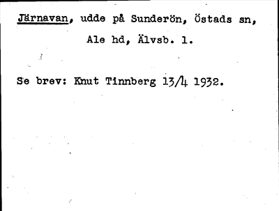 Bild på arkivkortet för arkivposten Järnavan