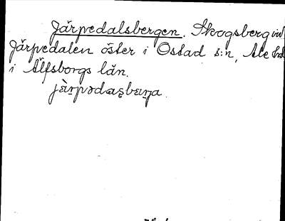 Bild på arkivkortet för arkivposten Järåedalsbergen