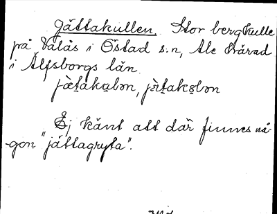 Bild på arkivkortet för arkivposten Jättakullen