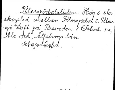 Bild på arkivkortet för arkivposten Klevsjödalsliden