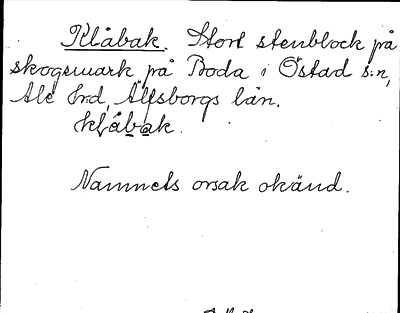Bild på arkivkortet för arkivposten Klåbak