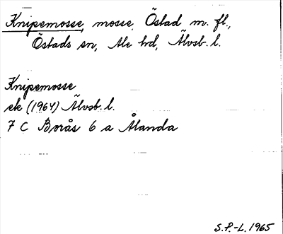 Bild på arkivkortet för arkivposten Knipemosse