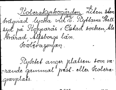 Bild på arkivkortet för arkivposten Kolerakyrkogården