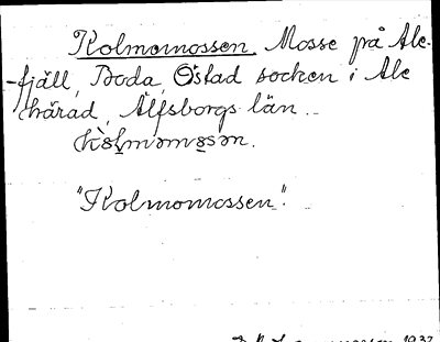 Bild på arkivkortet för arkivposten Kolmomossen