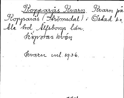 Bild på arkivkortet för arkivposten Kopparås Kvarn
