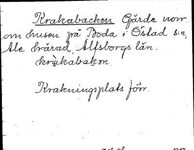 Bild på arkivkortet för arkivposten Krakabacken