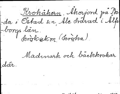 Bild på arkivkortet för arkivposten Krokåkern