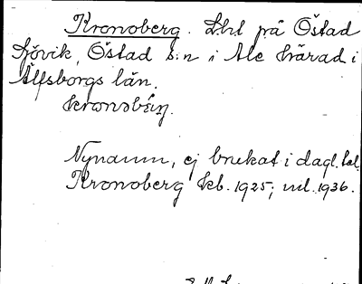 Bild på arkivkortet för arkivposten Kronoberg