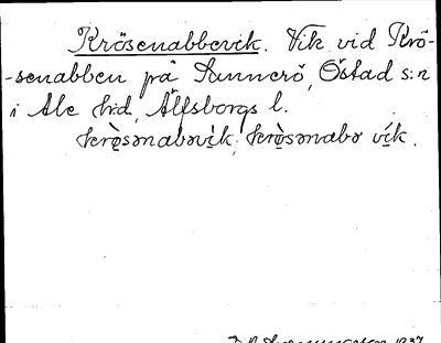 Bild på arkivkortet för arkivposten Krösenabbevik