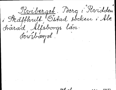 Bild på arkivkortet för arkivposten Kviberget