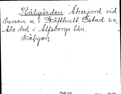 Bild på arkivkortet för arkivposten Kålgården