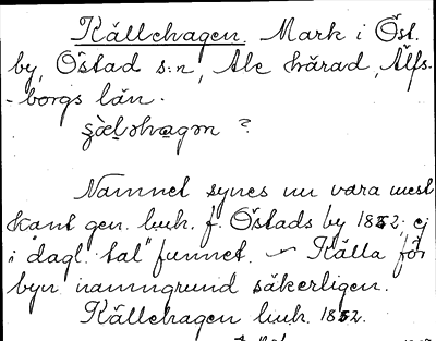 Bild på arkivkortet för arkivposten Källehagen