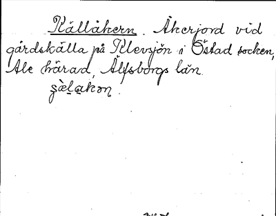 Bild på arkivkortet för arkivposten Källåkern