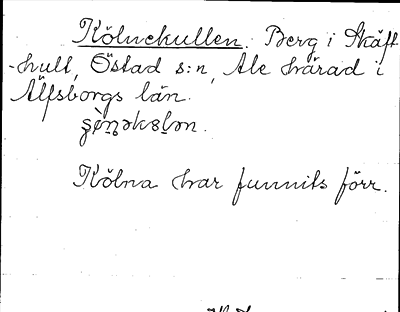 Bild på arkivkortet för arkivposten Kölnekullen