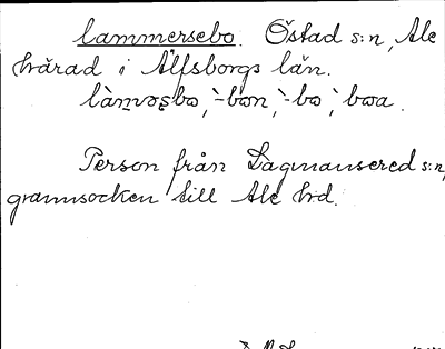 Bild på arkivkortet för arkivposten lammersebo
