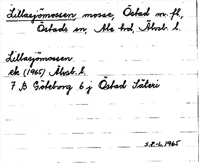 Bild på arkivkortet för arkivposten Lillasjömossen