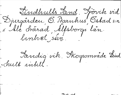 Bild på arkivkortet för arkivposten Lindhulls Sand