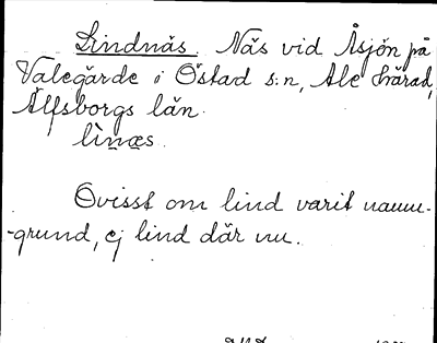 Bild på arkivkortet för arkivposten Lindnäs
