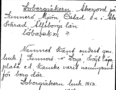 Bild på arkivkortet för arkivposten Lobergsåkern