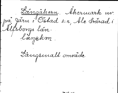 Bild på arkivkortet för arkivposten Långåkern