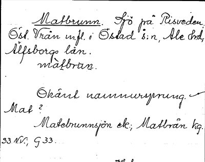 Bild på arkivkortet för arkivposten Matbrunn