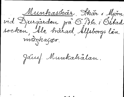 Bild på arkivkortet för arkivposten Munkaskär