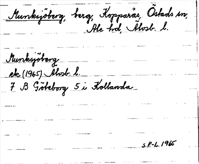 Bild på arkivkortet för arkivposten Munksjöberg
