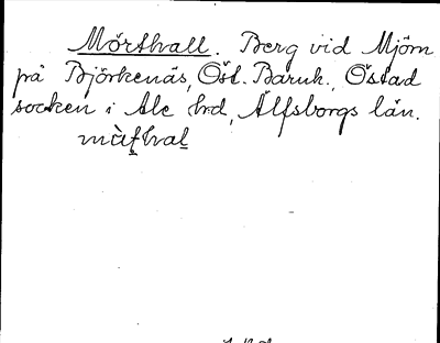 Bild på arkivkortet för arkivposten Mörthall