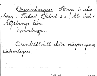 Bild på arkivkortet för arkivposten Ormabergen