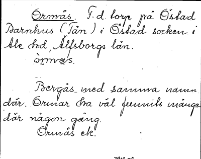Bild på arkivkortet för arkivposten Ormås