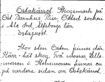Bild på arkivkortet för arkivposten Ostakärret