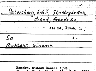 Bild på arkivkortet för arkivposten Petersberg, se Mattens