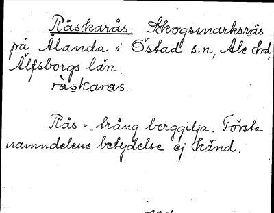 Bild på arkivkortet för arkivposten Råskarås